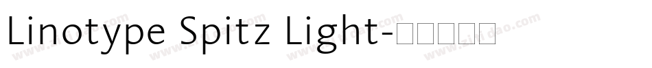 Linotype Spitz Light字体转换